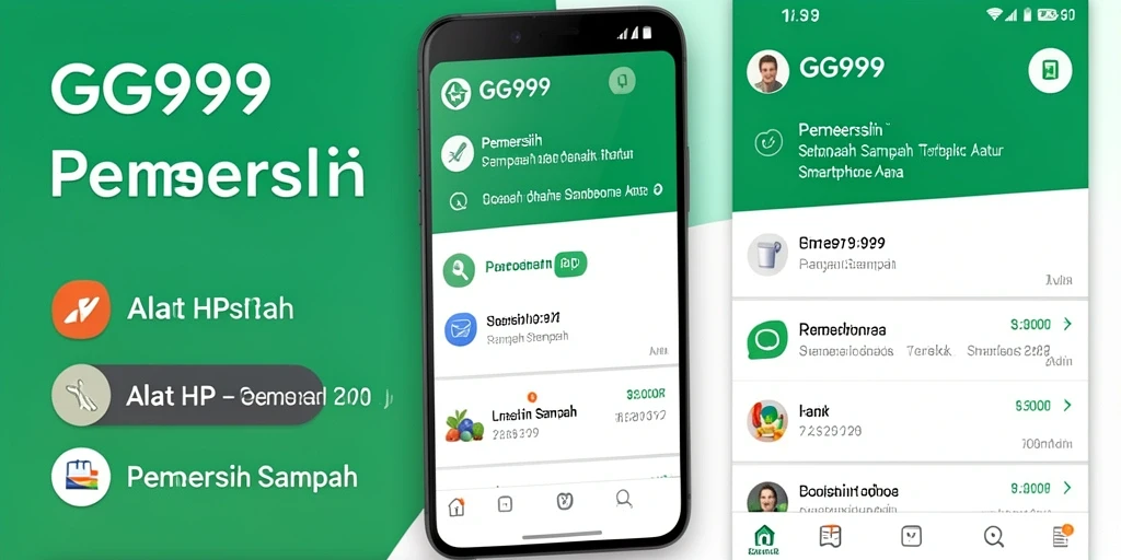 Tampilan antarmuka dan fungsi pembersihan GG999 yang user-friendly.