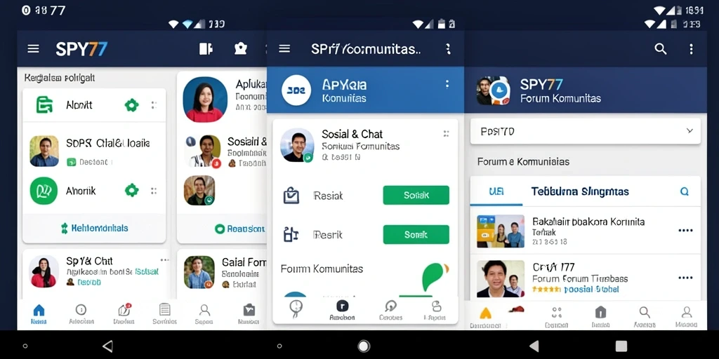Antarmuka pengguna SPY77 yang menarik untuk Forum Komunitas.