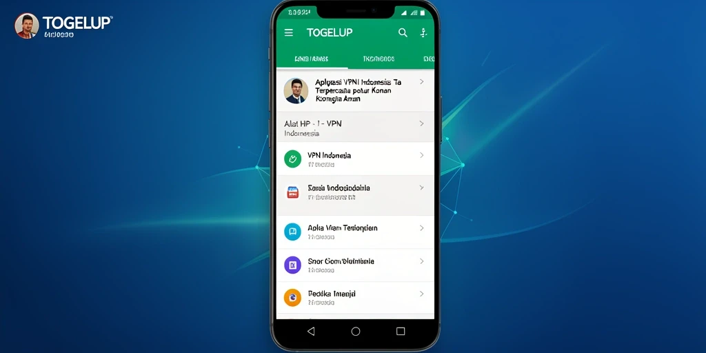 Tampilan antarmuka TOGELUP yang user-friendly dan fungsional.